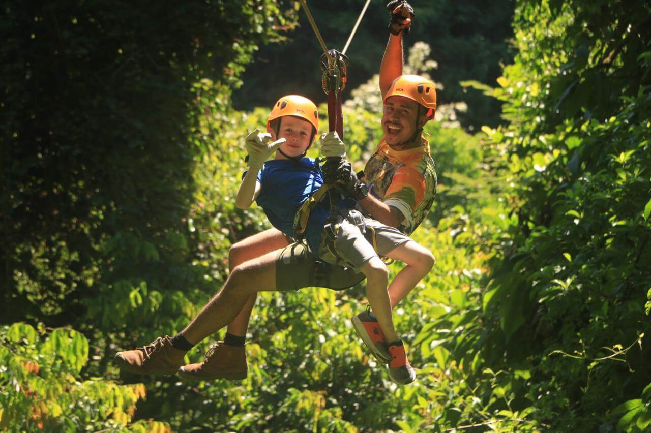 Delicious snacks and traditional lunch included in the Manuel Antonio canopy tour package